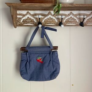 Vintage Strawberry Adjustable Shoulder Bag